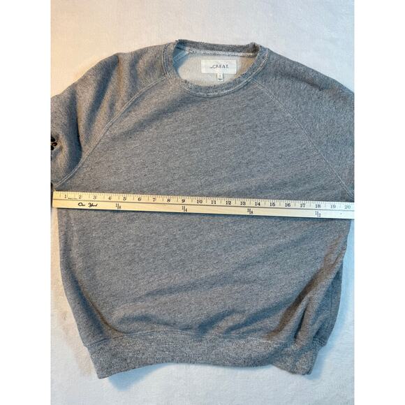 The Great. Bishop Gray Puff Sleeve Sweatshirt with Studs Pullover S - Picture 7 of 10